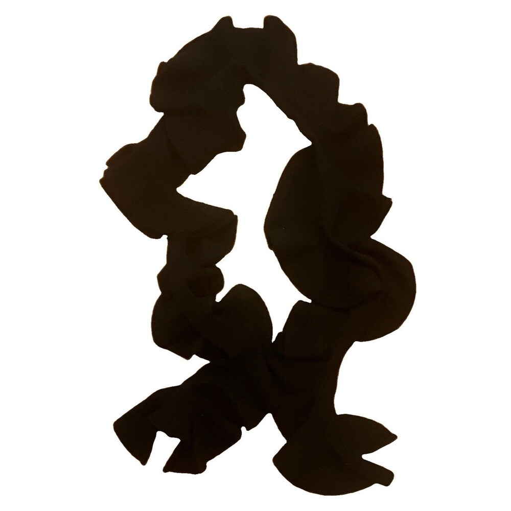 Ralph Lauren Women’s Black Cashmere Knit Ruffle Solid Scarf